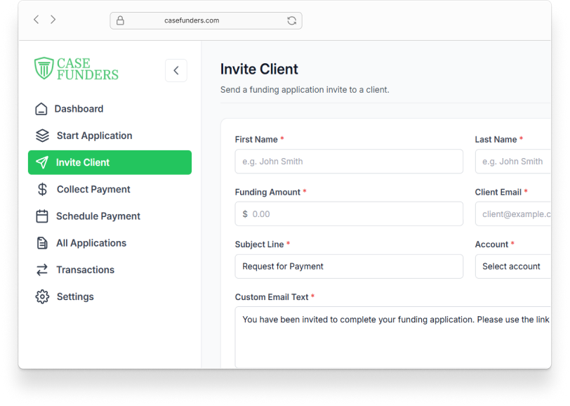 CaseFunders Mobile App